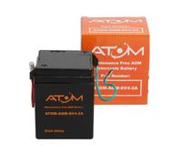 6N4-2A Atom AGM Gel Motorradbatterie 6V 4Ah-Kawasaki KE 100 1976 - 2001