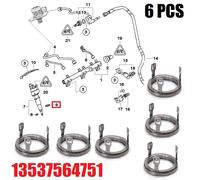 6PCS Kraftstoff Injektor Entkoppler 13537564751 13538651060 Für BMW N43 N53 N54