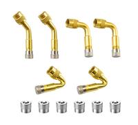 6PCS Ventilverlängerung Adapter 45 90 135 Grad für Autoventil, reifenventil verlängerung Set mit Ventilkappen, autoventil Adapter für Auto Motorrad Fahrrad, ventil verlängerung
