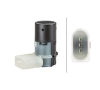 HELLA 6PX 358 141-241 Sensor, Einparkhilfe - gewinkelt - 3-polig - gesteckt - lackierbar