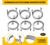 6x Entkopplungselement Injektor für BMW N43 N53 E81 E87 E88 E91 E60 13537564751
