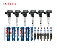 6x KAMOKA Zündspule +6x BOSCH Zündkerze für BMW 5er E39 523i 520i E46 320i Land