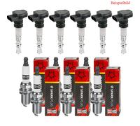 6x KAMOKA Zündspule + CHAMPION Zündkerze für BMW 3er Cabriolet E46 320 Ci Land