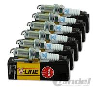 6x NGK ZÜNDKERZE V-LINE 29 BKUR5ET, 6342 6 Zylinder-Motoren KOMPLETT
