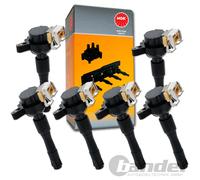 6x NGK Zündspule für AUDI A4 S4 RS4 AVANT B5 QUATTRO A6 C5 AVANT ALLROAD 2.7 T