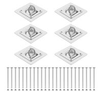 6x Zurrösen inkl Gegenplatten für PKW Anhänger verzinkte Zurrmulden 800daN 800kg