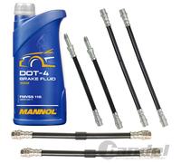 6xBREMSSCHLAUHC VORDERACHSE+HINTERACHSE+1L MANNOL DOT 4 passend für VW T5 T6 7HB