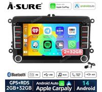 7" 2+32G Android 14 CarPlay Autoradio GPS Navi Für VW GOLF 5 6 Touran Tiguan EOS