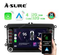 7" 2+32G Autoradio Android 14 Carplay GPS Navi WIFI Für VW GOLF 5 6 Passat Polo