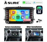 2+32G CarPlay Android 13 Autoradio GPS Navi Für VW GOLF 5 6 Polo EOS Skoda Caddy