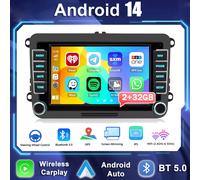 7" Android 14 CarPlay Autoradio GPS Navi Für VW GOLF 5 6 Touran Passat Polo EOS