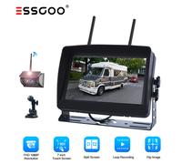 7" DVR Touch Monitor Solar Wireless Magnetic Rückfahrkamera Solar Einparkkameras