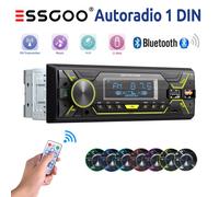 7 Farben 1 DIN MP3 Player Autoradio mit Bluetooth Freisprech USB SD TF FM Aux BT