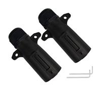 7-Poliger Anhängerstecker | 2 Stück Wasserdichter 7-Poliger Anhänger-Steckverbinder,Adapter Ersatzteile für Rückfahr- und Blinklichter für LKW, Boote, Wohnwagen und Abschleppen