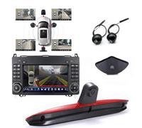 7 Zoll Auto Carplay/Android GPS Radio Navi Navigation + 360° Vogelperspektive 3D Panorama Einparkhilfekamera Bremslichtkamera für Mercedes Benz Vito W447 111 114 116 CDI Flügeltüren Cargo Van Kasten