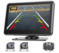 7 Zoll IPS Monitor Digitales Kabellos Rückfahrkamera Set Roinvou mit BSD, IP68 Wasserdicht 1080P/720P Rückfahrkameras Funk 2 Kamera, Nachtsicht, Einparkhilfe, LKW/Anhänger/PKW/Wohnmobil 12V 24V