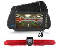 7 Zoll Rückspiegel Monitor + HD Bremsleuchte Rückfahrkamera Ersatz für FIAT E-Doblo/Toyota Proace City/Opel Combo Cargo/Vivaro/Peugeot Partner 2 II Tepee Rifter/Citroen Berlingo 3 III 4 IV B9 Kasten