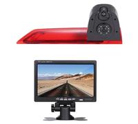 7 Zoll TFT LCD Bildschirm Auto Monitor + Super HD Doppelkameras Einparkhilfe Kamera Nachtsicht Bremsleuchte Rückfahrkamera für Ford Transit Tourneo Custom V362 Bus Kasten F3 FY FZ MK8 2012/04-2023/12