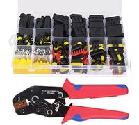 708 Stück KFZ Stecker Steckverbinder 1/2/3/4/5/6-polig Set, Wasserdicht Kabel Steckverbindung Stecker + Crimper Zange, für KFZ LKW Auto Kayak Boote Roller Motorrad, mit Aufbewahrungsbox