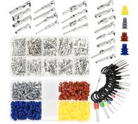 708 Stück Steckverbinder Pins Kit,Kfz Stecker Pin Zubehör 1/1,5/1,8/2,2/2,8/3,5mm,Männliche und Weibliche Drahtdichtungen Entfernen Werkzeugsatz für Motorräder, Autos und Boote