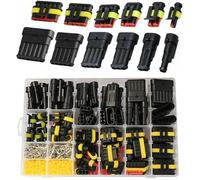 708-Teiliges Wasserdichtes Auto-Steckverbinderset,Wasserdichtes Steckerset für Elektrische Autokabel,1/2/3/4/5/6-Polige Kfz-Stecker und -Steckverbinder für Motorräder,Roller,Autos,LKWs und Boote