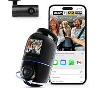70mai Dash Cam 4K Omni, Dashcam Vorne Hinten Dual STARVIS 2 IMX678 HDR | mit 128GB SD-Karte, 4G LTE, 24H Parkmodus, AI-Bewegungserkennung, Nachtsicht, ADAS, GPS WiFi 6(20MB/s), App, 360 Grad
