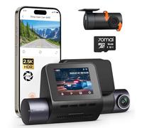 70mai Dash Cam Vorne und Hinten A410, 2.5K 1440P+1080P Dual Dash Kamera mit HDR, Super Nachtsicht, F1.55 Blende, 24H Parkmodus, Eingebautes Wi-Fi & GPS, G-Sensor, Loop-Aufnahme, Inklusive 64GB Karte