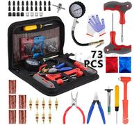 73TLG AUTOREIFEN REPARATUR SATZ KFZ PKW MOTORRAD PANNENSET FLICKZEUG WERKZEUG DE