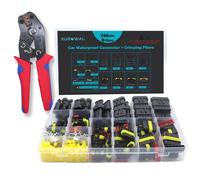 740 Stück Kfz Stecker Wasserdicht Kit Kfz Steckverbinder 12v mit Crimpzange K...