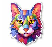 7X Autoaufkleber Sticker Katzen LGBT Tuning Auto Heckscheibe 9X9 cm