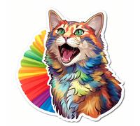 7X Autoaufkleber Sticker Katzen LGBT Tuning Auto Heckscheibe 9X9 cm