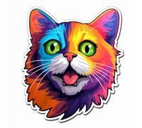 7X Autoaufkleber Sticker Katzen LGBT Tuning Auto Heckscheibe 9X9 cm