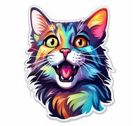 7X Autoaufkleber Sticker Katzen LGBT Tuning Auto Heckscheibe 9X9 cm