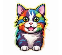 7X Autoaufkleber Sticker Katzen LGBT Tuning Auto Heckscheibe 9X9 cm