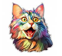 7X Autoaufkleber Sticker Katzen LGBT Tuning Auto Heckscheibe 9X9 cm