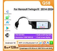 8+128GB Für Renault twingo III 2014-24 AutoRadio GPS Carplay DSP BT5.4 Android14