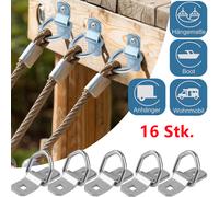 8~16 x Zurrösen PKW Anhänger Zurrbügel Befestigung Spanngurt Verzurrösen 800 KG