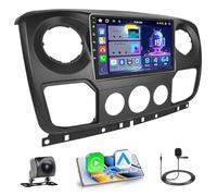 8 core 4+64G Autoradio für Opel Movano 2 Renault Master 3 Nissan NV400 | Android 15 10" IPS Radio mit Wireless CarPlay Android Auto FM RDS EQ Bluetooth Navi GPS SWC USB WIFI Kamera Mikrofon