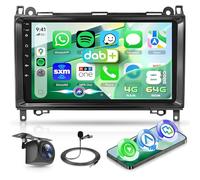 8 Core 4G+64G DAB+ Android Autoradio für Mercedes Benz A/B Class W169 W245 B200 W639 Vito Viano W906 Sprinter Wireless Carplay Android Auto, 9 Zoll Radio GPS WiFi Bluetooth FM/RDS/DSP Rückfahrkamera