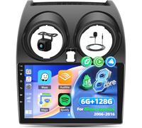 8 Core 6+128G Autoradio für Nissan Qashqai J10 2006-2016 mit Carplay Android Auto, 9'' Touchscreen Radio mit Intelligent Voice Bluetooth WiFi GPS FM/RDS 36EQ Netzwerk Radio SWC+Rückfahrkamera