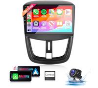 【8 Kern 2+64G】 Hodozzy Carplay Autoradio für Peugeot 207 2006-2015 Android Autoradio mit Navi,9 Zoll Touchscreen mit Android Auto/WiFi/GPS/RDS/FM/Bluetooth/USB/DSP+Canbus