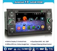 8-Kern Android 14 Autoradio Navi Carplay Ford Focus S/C-Max Galaxy Kuga Connect