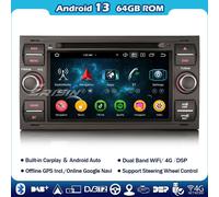 8-Kern Android 14 Autoradio Navi Ford Focus C/S-Max Kuga Transit Connect Galaxy