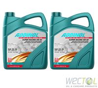 8 Liter Addinol SUPER Racing 5W-50 Motoröl für viele VW MB BMW Opel 2x4 Liter