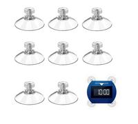 8-Stück Reusabel Saugnapf,Saugnapf Haken für Elektronische Parkscheibe,Kompatibel mit Needit Park Lite Parkscheibe,Ø32mm Mini mit Gewinde Transparente Saugknöpfe,Befestigung Saugnäpfe für Sonnenschutz