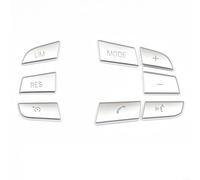 8 verchromte ABS-Lenkradknopf-Aufkleber für BMW 5er-Serie F10 F11 für GT F07 6er F06 F12 F13 7er F01 F02 Innendekoration