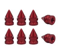 8 x YOU.S Ventilkappen Nieten Reifenventil Rot Metallic für Auto LKW Motorrad