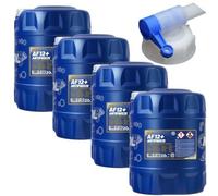 80 Liter (4x20) MANNOL 4112 Longlife AF12+ Kühlerfrostschutz rot + Ablasshahn