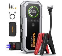 8000A Starthilfe Powerbank mit Kompressor 160PSI, 12V Auto Starthilfe Powerbank für alle Benzin und 12L Diesel, 20000mAh Starthilfegerät mit Starthilfekabel, 600 Lumen LED-Licht und LCD-Bildschirm