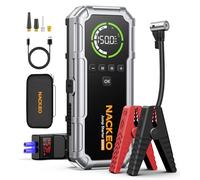 8000A Starthilfe Powerbank mit Kompressor 160PSI, 12V Auto Starthilfe Powerbank für alle Benzin und 12L Diesel, 20000mAh Starthilfegerät mit Starthilfekabel, 600 Lumen LED-Licht und LCD-Bildschirm